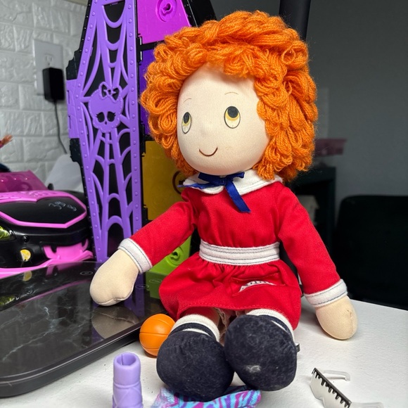 Othr Other - Vintage Annie Red-Haired Doll with Red Dress
